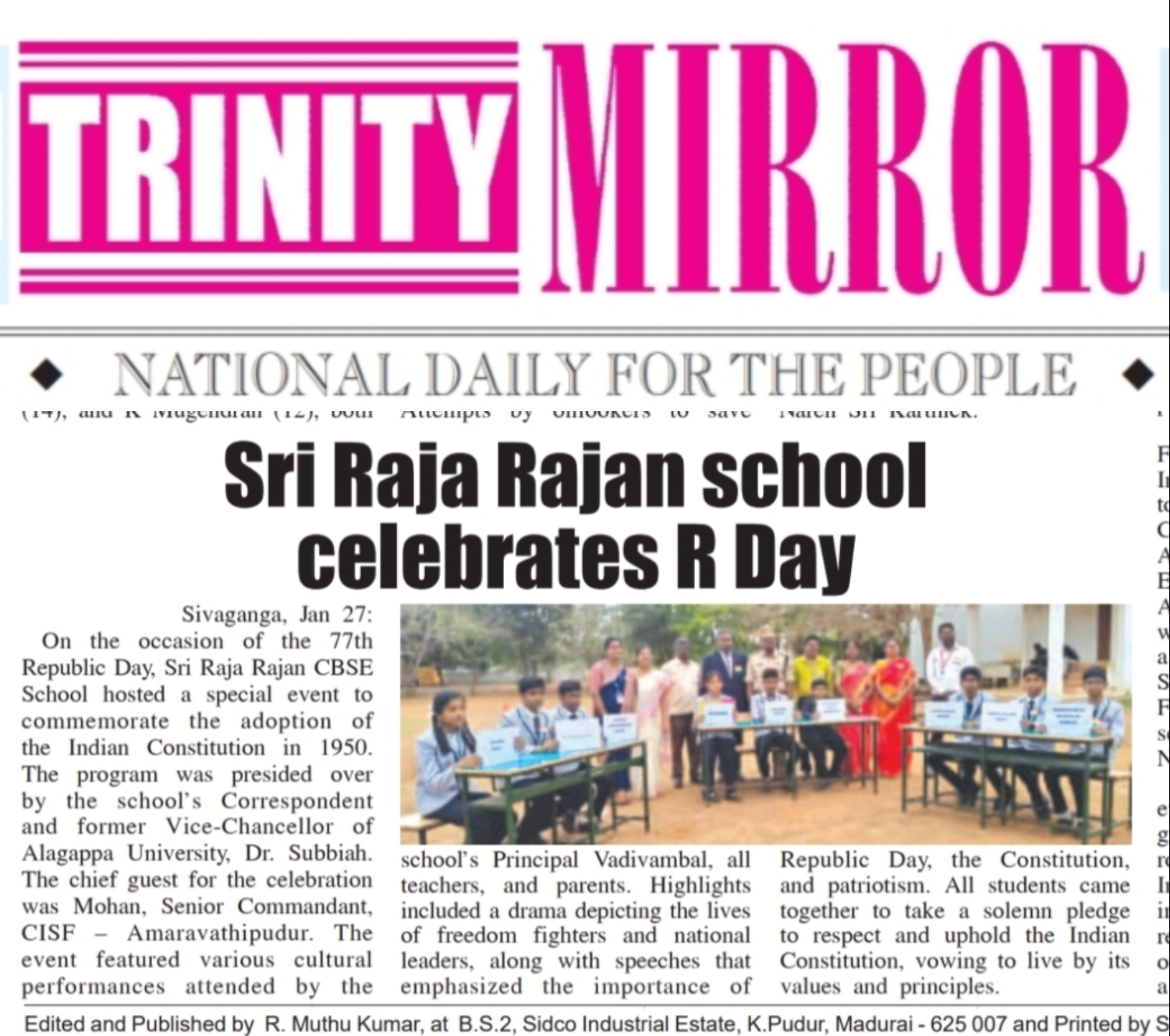 Newspaper Cutting